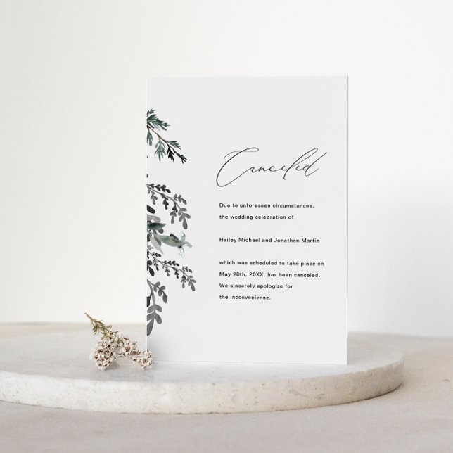 Anúncio Cancelamento de Casamento Botânico (Criador carregado)