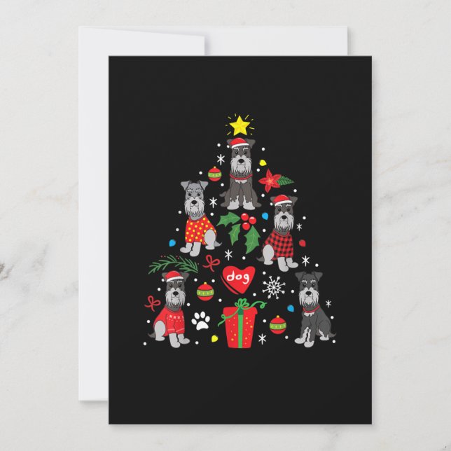 Anúncio Canteiro de Árvore de Natal Engraçado Cão-de-Pé En (Frente)