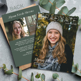 Anúncio Capa de Revista de Fotos de Graduado Moderno