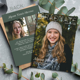 Anúncio Capa de Revista de Fotos de Graduado Moderno