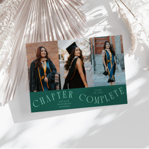Anúncio Capítulo de Tipografia Completa Foto Graduado Verd