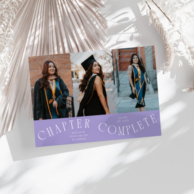 Anúncio Capítulo Tipografia Completa Foto Lilás de Graduaç (Criador carregado)