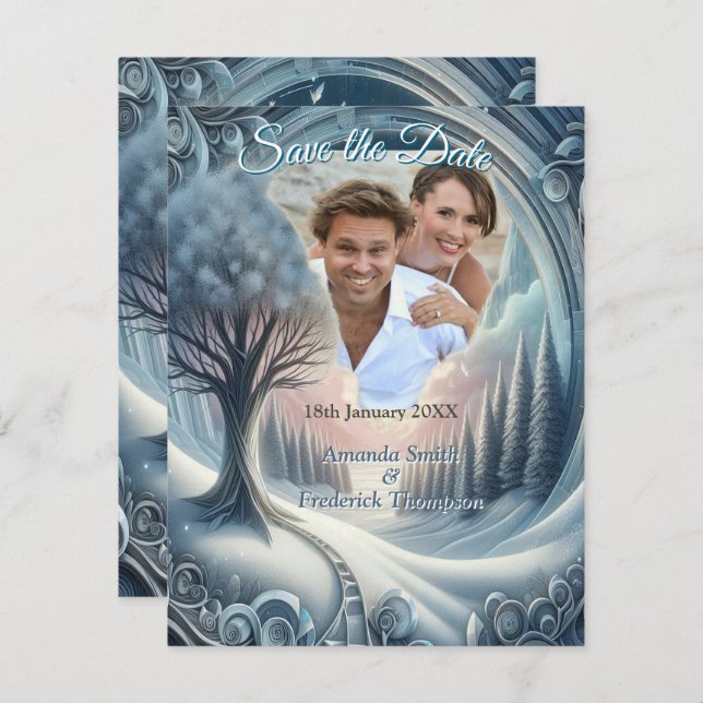 Anúncio Capturar a cena de inverno da arte e cristais de n (Frente/Verso)