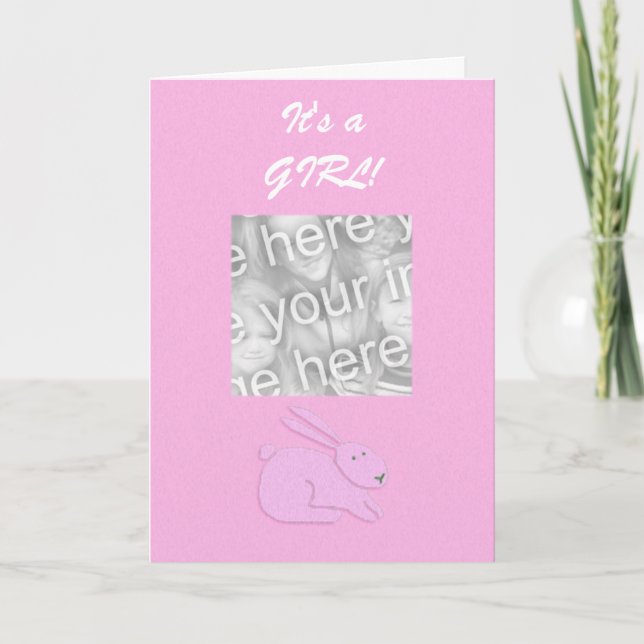Anúncio Card Template - It's a Girl! (Frente)