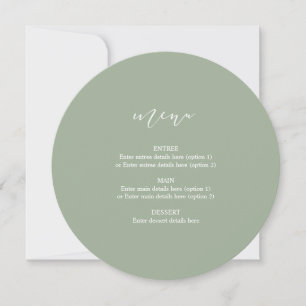 Anúncio Cardápio de Prato de Casamento em Círculo Caligraf