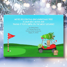 Anúncio Carrinho de Golfe de Natal Com Caixas de Mudança n