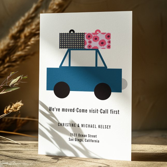 Anúncio Carro Engraçado Novo Home Moving Flat Announcard (Criador carregado)