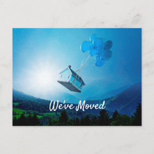 Anúncio Cartão Postal Casa Balão de Mudança de Endereço