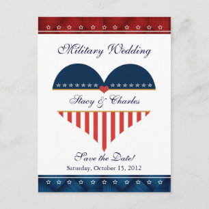 Anúncio Cartão Postal de Antemão para Casamento Militar do
