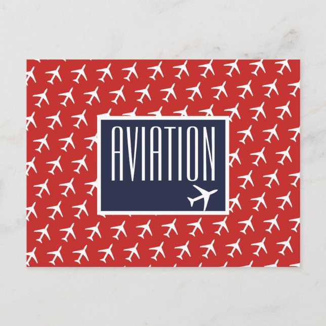 Anúncio Cartão postal de avião piloto de avião branco Funk (Frente)