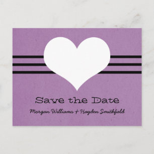 Anúncio Cartão postal de aviso de data de casamento com co