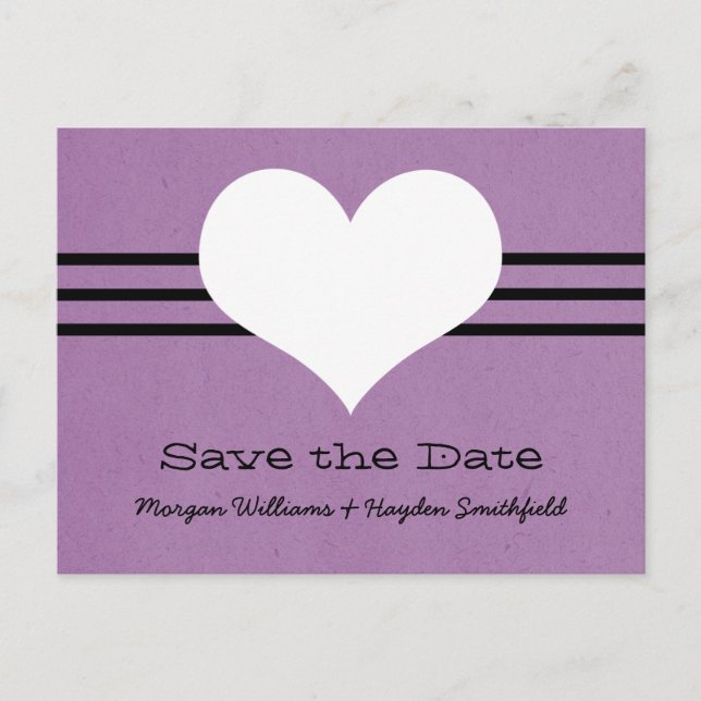 Anúncio Cartão postal de aviso de data de casamento com co (Frente)