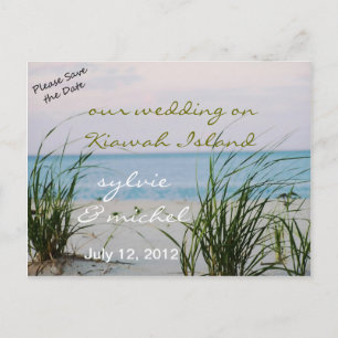 Anúncio Cartão postal de Casamento de Praia de Windswept