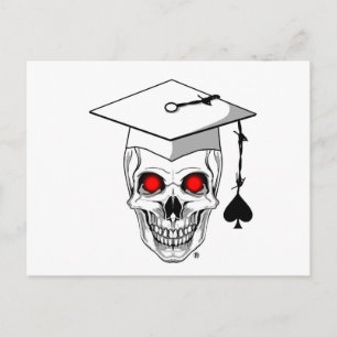 Anúncio Cartão postal de crânio de graduado veterano