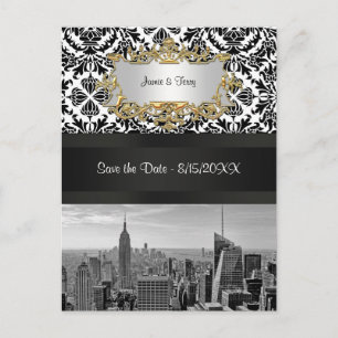 Anúncio Cartão postal de damasco 431 Save the Date da silh