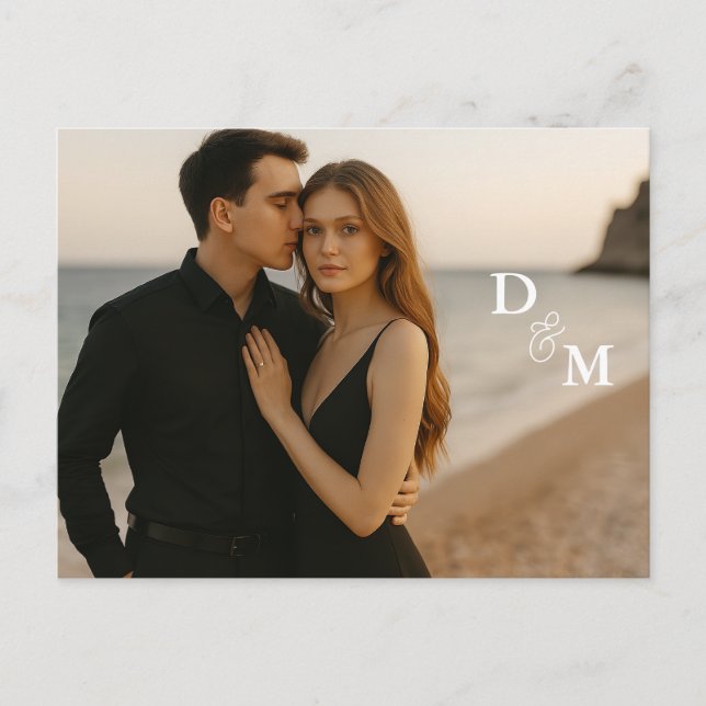 Anúncio Cartão Postal de Data de Salvamento de Foto Person (Frente)