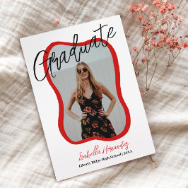 Anúncio Cartão postal de formatura manuscrito de onda