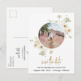 Anúncio Cartão postal de foto de margaridas florescendo pa