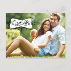 Anúncio Cartão Postal de Foto de Salvar a Data Divertido e