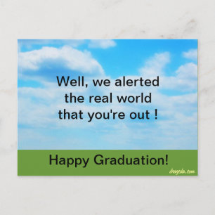 Anúncio Cartão postal de graduação engraçado