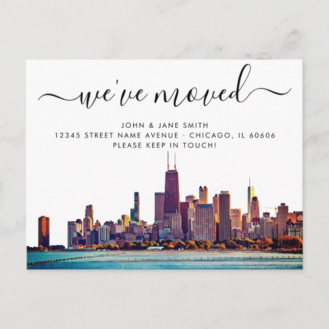 Anúncio Cartão postal de lançamento móvel de Chicago (Frente)