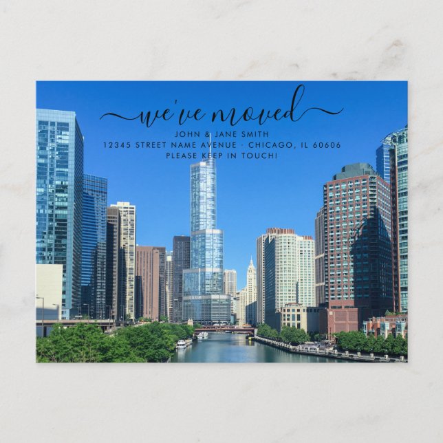 Anúncio Cartão postal de lançamento móvel de Chicago (Frente)