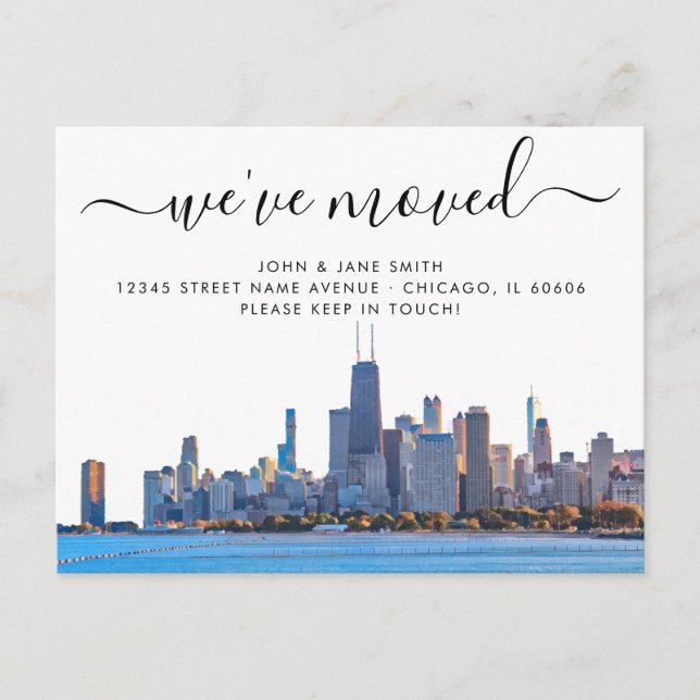 Anúncio Cartão postal de lançamento móvel de Chicago (Frente)