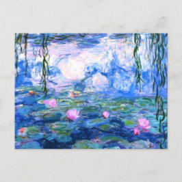 Anúncio Cartão Postal de Lírios de Água Rosa de Monet
