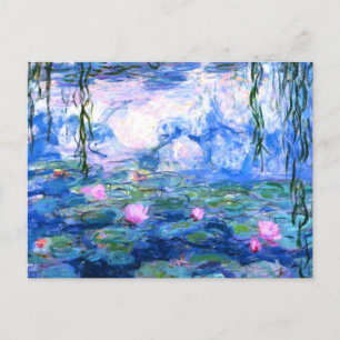 Anúncio Cartão Postal de Lírios de Água Rosa de Monet