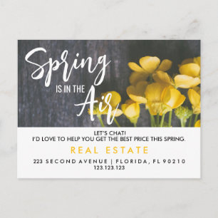 Anúncio Cartão Postal de Marketing de Imóveis da Primavera