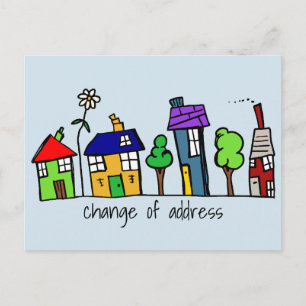Anúncio Cartão Postal de Mudança de Endereço Casas