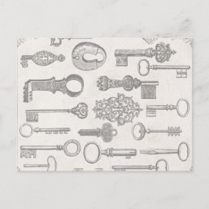 Anúncio Cartão Postal de Mudança de Endereço com Chaves An