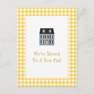 Anúncio Cartão Postal de Mudança Gingham Casa