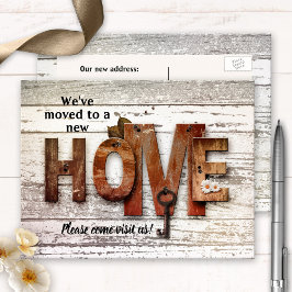 Anúncio Cartão postal de mudança para nova casa no estilo 