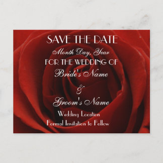 Anúncio Cartão Postal de Noivado Save the Date de Rosa Ver