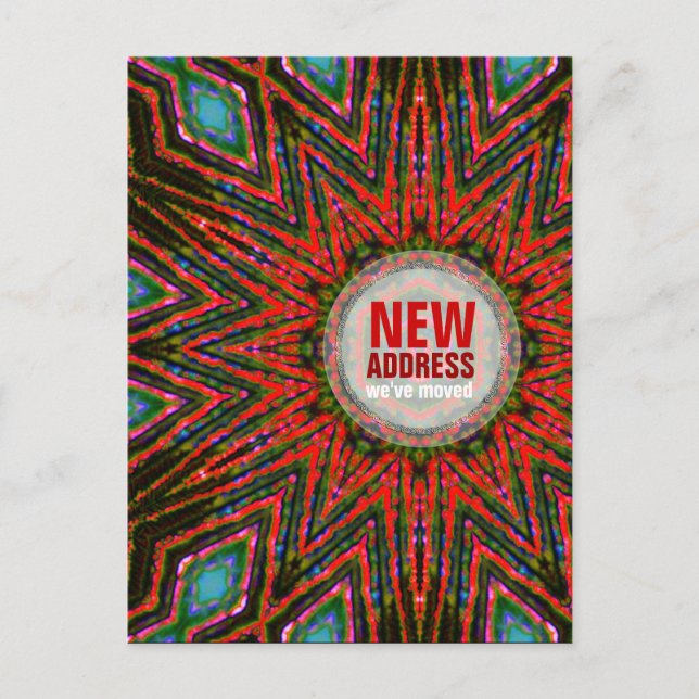 Anúncio Cartão postal de nova morada de mudança da casa do (Frente)