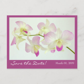 Anúncio Cartão postal de orquídeas, Salve a data!
