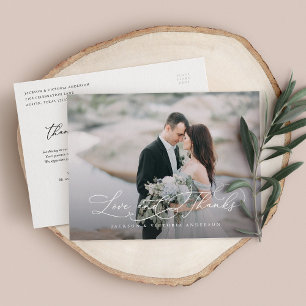 Anúncio Cartão Postal de Romance Amor e Agradecimento