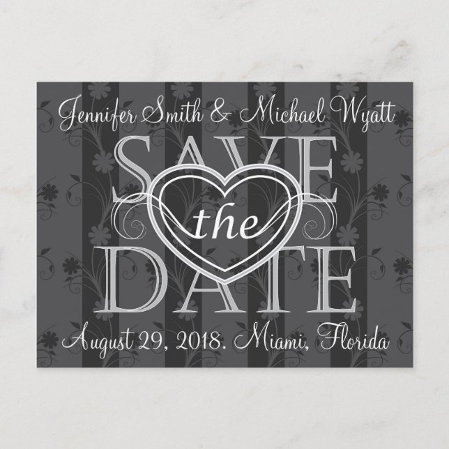 Anúncio Cartão postal de salvar a data (Frente)