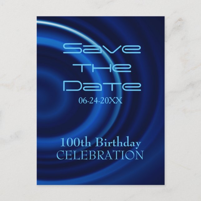 Anúncio Cartão postal de salvar a data de 100º aniversário (Frente)
