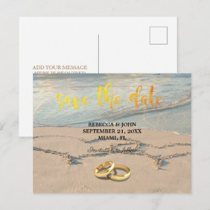 Anúncio Cartão postal de salvar a data do casamento na pra