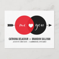 Cartão postal de salvar a data do diagrama de Venn