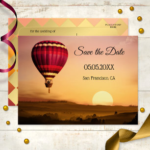 Anúncio Cartão Postal de Salvar a Data do Pôr do Sol de Ba