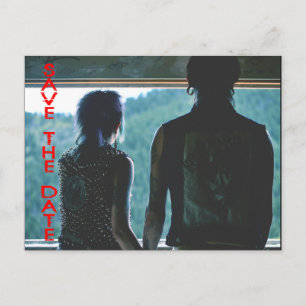 Anúncio cartão postal de salvar a data do Punk Rock Emo pu