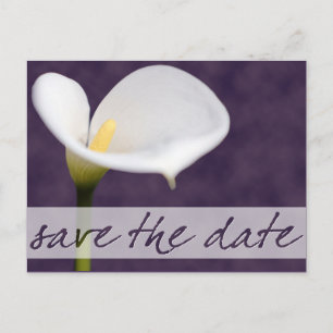 Anúncio Cartão Postal de Salvar Data com Calla Lily