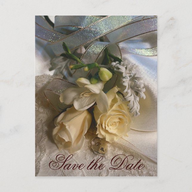 Anúncio Cartão Postal de Salve a Data de Casamento (Frente)