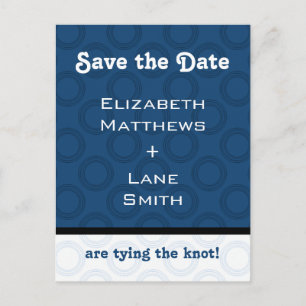 Anúncio Cartão postal de Salve a Data Romântico Retrô