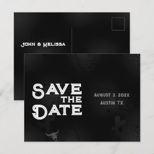 Anúncio Cartão Postal de Salve a Data Western Gothic