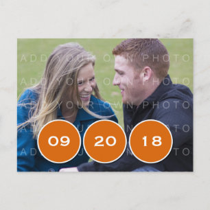 Anúncio Cartão postal de Save the Date com círculos modern