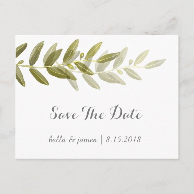Anúncio Cartão Postal de Save The Date de Casamento com Ra (Frente)